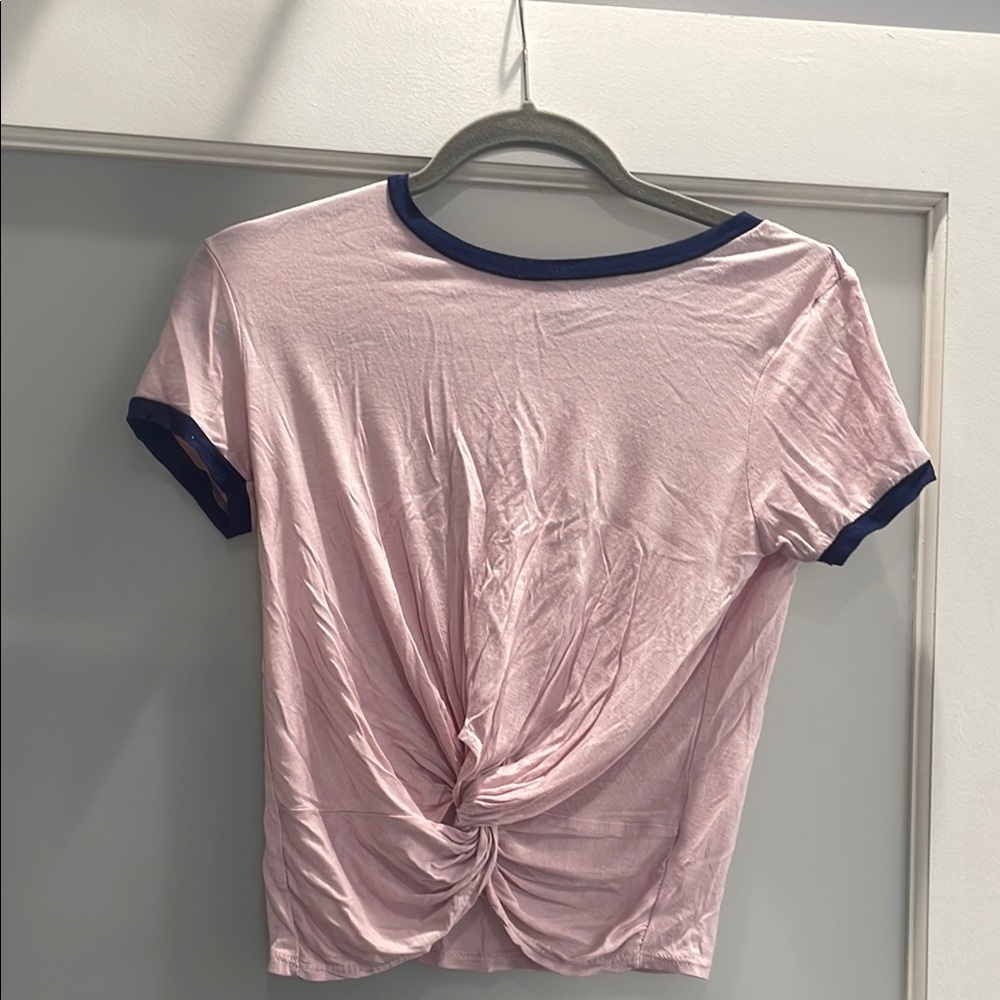 Pink and Blue Women's Top